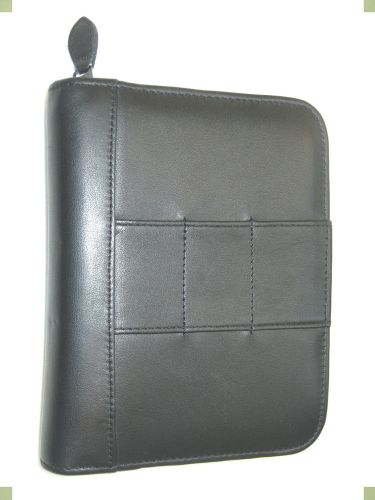Pocket ~0.75&#034;~ full-grain leather franklin covey planner zipper binder organizer for sale