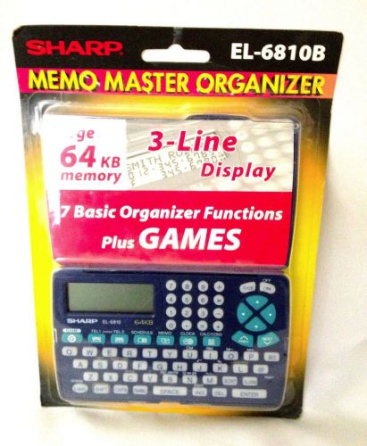 NEW El-6810b Memo Master Organizer, 64kb Memory, 3-line Display El6810b