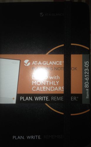 At-a-glance 80-6123-05 pocket lined planning notebook at a glance black for sale