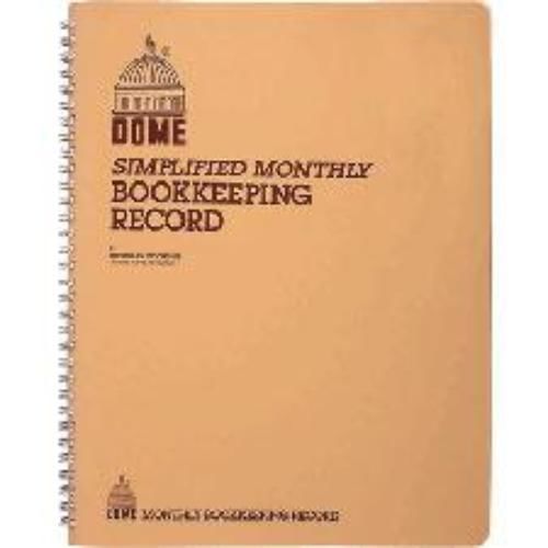 Simplified monthly bookkeeping record book for sale