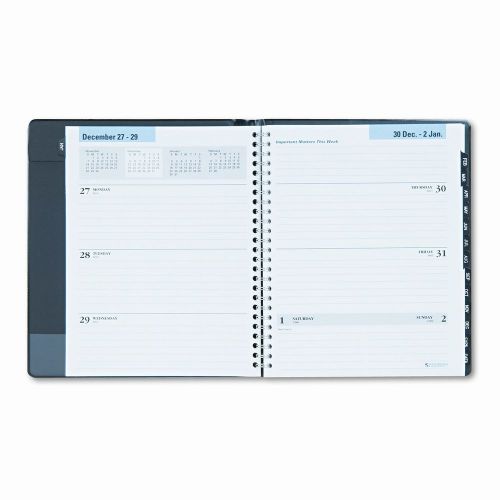 At-A-Glance Executive Weekly/Monthly Ruled Planner, 6-7/8 x 8-3/4, Black, 2013