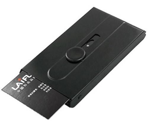 Pocket business slim auto sliding  name credit id card holder box case for sale