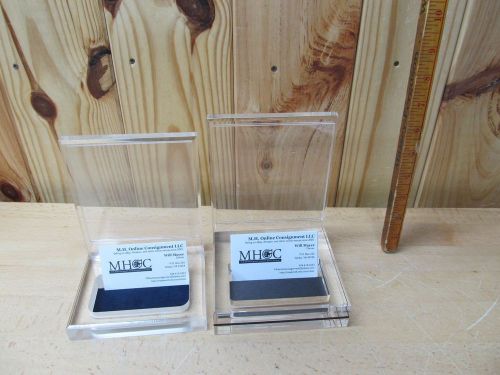 2 Plexiglas Business Card Holder Desk Display Racks