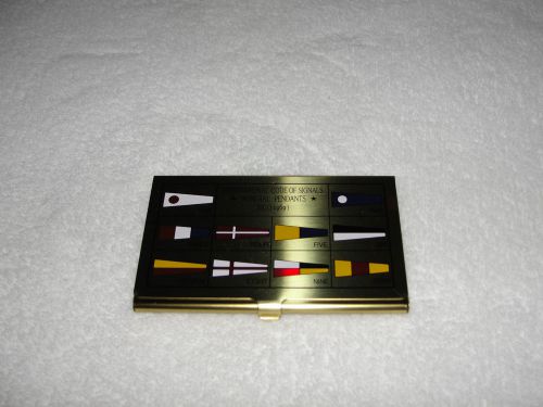 Nautical Code - Business Card Holder - Metalic Gold