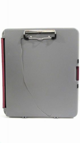 Office depot side opening storage clipboard 3-ring paper holder gray chop 38zrz4 for sale