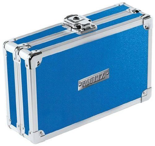 Vaultz locking pencil box, 8.25 x 5.5 x 2.5 inches, blue (vz01259) new for sale