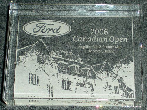 PAPERWEIGHT FORD 2006 CANADIAN OPEN HAMILTON GOLF COUNTRY CLUB ANCASTER ONTARIO