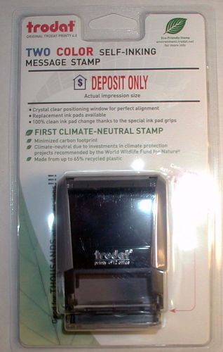 Deposit Only Message Stamp Two Color Self-Inking Trodat New