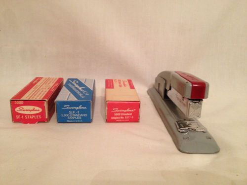 Swingline 400 stapler gray &amp; red &amp; 2 1/2 boxes of  s.f.1 staples for sale