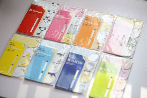 Free Shipping Set of 8 animal sticky notes penguin dog cat panda alpaca post it