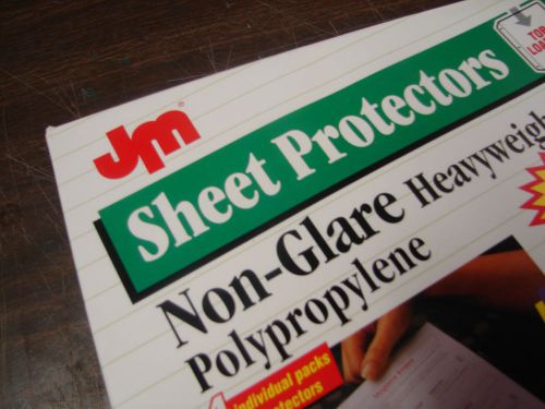 *25 heavyweight sheet protectors jm 8 1/2 x 11 top loading non glare   refund av for sale