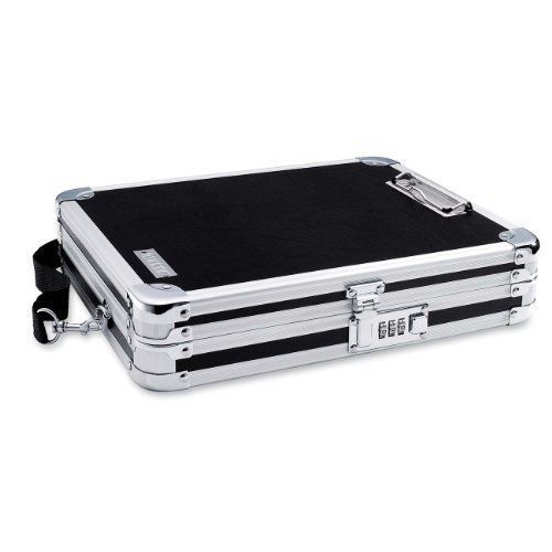 Locking Storage Cabinet Metal Box Police Officemate Case Clipboard Black