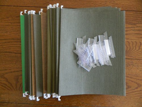 Lot of 25 Gently Used Letter Size Hanging File Folders