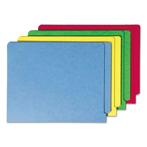 Colored file folders, straight cut reinforced end tab, letter, assorted, 100/box for sale