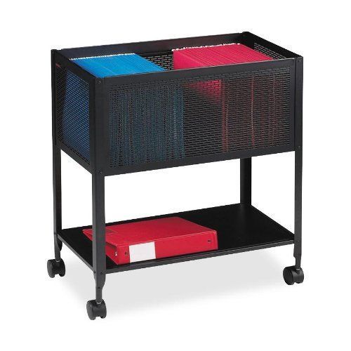 Mesh rolling file cabinet by lorell for sale