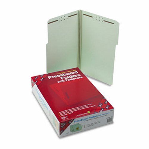 Smead 3&#034; Expansion Fastener Folder, Legal, Gray Green, 25 per Box (SMD19944)