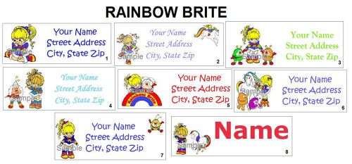 *CUTE * Rainbow Brite Return Address Labels &amp; Name Stickers