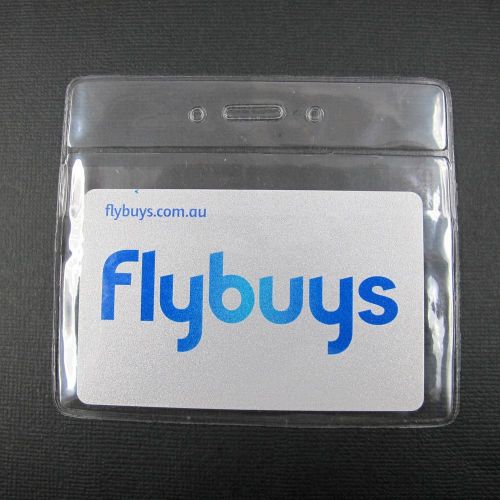 Large sized clear transparent clear plastic id card pouches name badge holder for sale