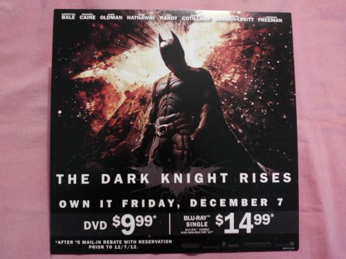 The dark knight rises batman display movie poster mint rare collectable vintage for sale