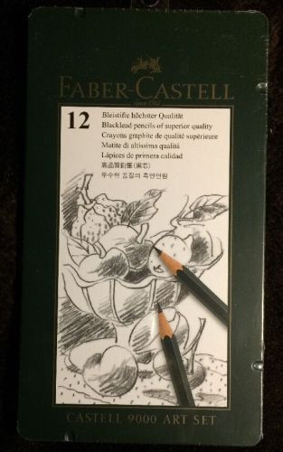 Faber Castell 9000 Art Set 12ct. Assorted Soft Grade Pencils NEW FACTORY SEALED