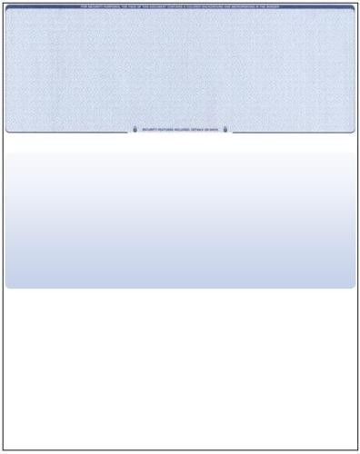 50 Blank Check Stock Paper - Check on Top - Blue Marble