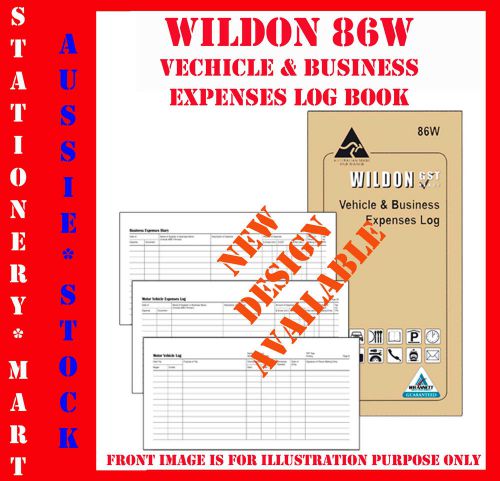 Wildon 86w pocket size vehicle &amp; business expenses log book ato tax compliant oz for sale