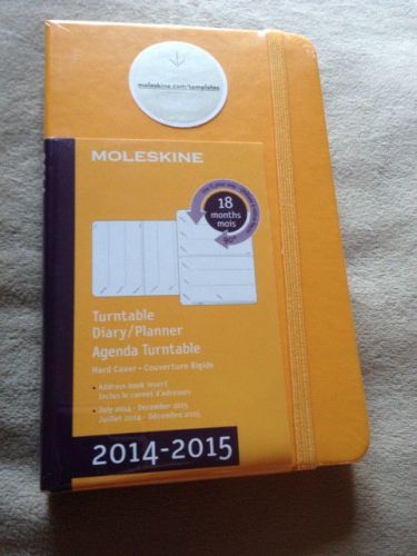 NEW 2015 Moleskine Yellow Pocket Turntable Diary Planner 18 Months Hard SEALED