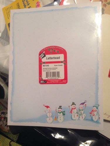 HOLIDAY LETTERHEAD - EASY TO PRINT PACK OF 100 SHEETS - NEW IN PCKAGE