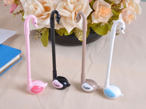 Stone cute novelty stationery animal cartoon swan shape roller pen kids gift for sale