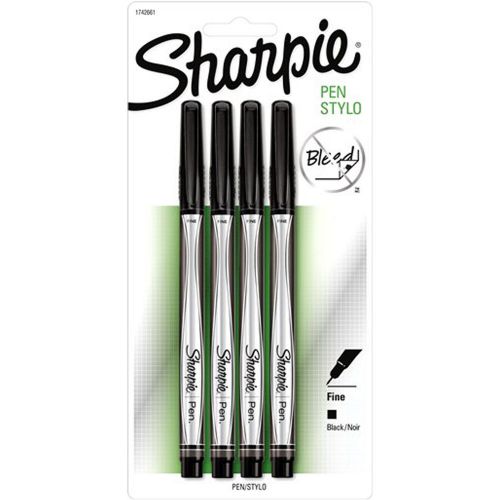Sharpie Pen Fine Point Pens Smear-Resistant Black