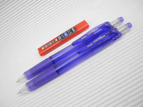 2xViolet Pentel Ener Gize-X 0.5mm automatic pencil free Pentel 0.5mm pencil lead