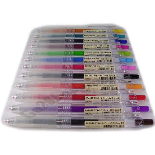 12 Pieces of MUJI PC Gel Ink Pen 0.5mm Choose Colour FREE S&amp;H Made In Japan