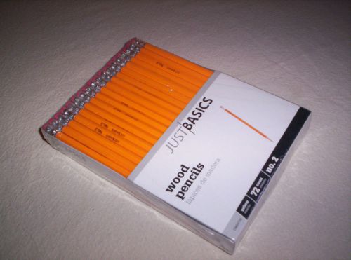 Just Basics Economy Woodcase Pencils, #2 Medium Soft 72/pk