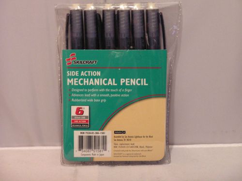 Skilcraft side action mechanical pencils 6 each 0.7mm lead for sale