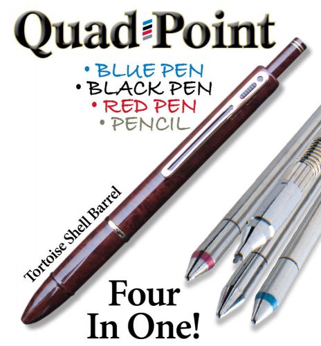 Yasutomo Luxury Quad-Point TORTOISE Shell pen