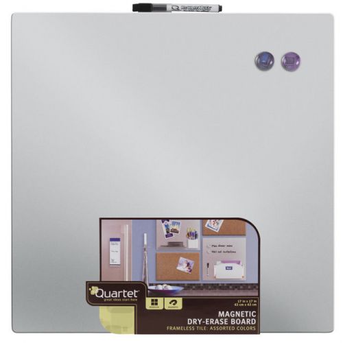 Quartet Magnetic Frame-less Dry Erase Board, 17&#034; x 17&#034;, Color May Vary (48116)