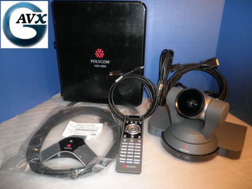 Polycom hdx 6000 1080p +1year warranty, ee 1080p mptz-7 camera, p+c: complete vc for sale