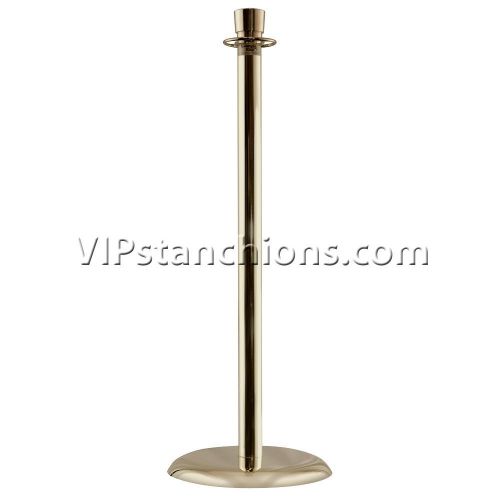 Traditional Stanchion (14&#034; dia. base, 40&#034; tall) - Polished Brass
