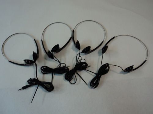 Standard Headsets Lot of 4 Black Telephone Systems Adjustable