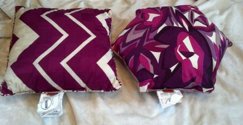 2 Missoni Toss PILLOWS -Pink/Purple Passione Floral &amp; Zig Zag Bedding/Home Decor