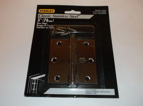 Stanley butt hinge full mortise 3 x 3 classic stainless steel  ( lot of 13 ) for sale
