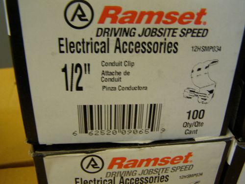 RAMSET, 12HSMP034, Conduit Clip And Pin,For 2HNW9,Pk 400