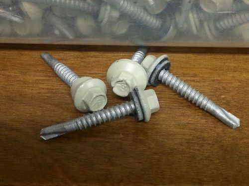 1.25&#034; screws w/neoprene washers for metal roofing &amp; siding - 250 count for sale
