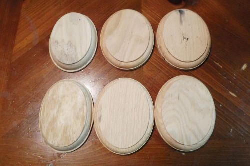 Lot of 6 Stair Railing Red Oak Oval Rosettes