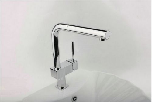chrome swivel pull out faucet sink bathroom basin kitchen bar mixer tap H07f5