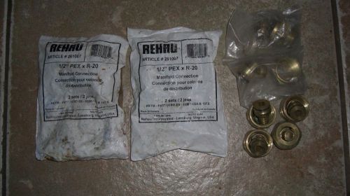 Rehau and Omega 1/2&#034; Manifold connection/adapter lot of 10