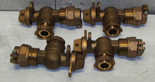 Lot of 4 Ford BA94-324W-NL 3/4&#034; Yoke Angle Ball Valve 1&#034; CTS Pack Joint