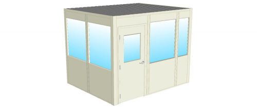 Modular in-plant warehouse office 4 wall 8x10 pre-fab vinyl shipped &amp; installed for sale