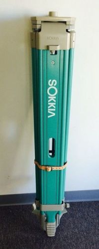 Sokkia wide-frame wood tripod w/carrying handle; green; 751252 for sale