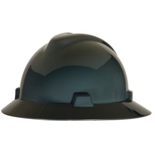 Msa v-gard fas-trac ratchet suspension full brim hard hat black c217374 for sale